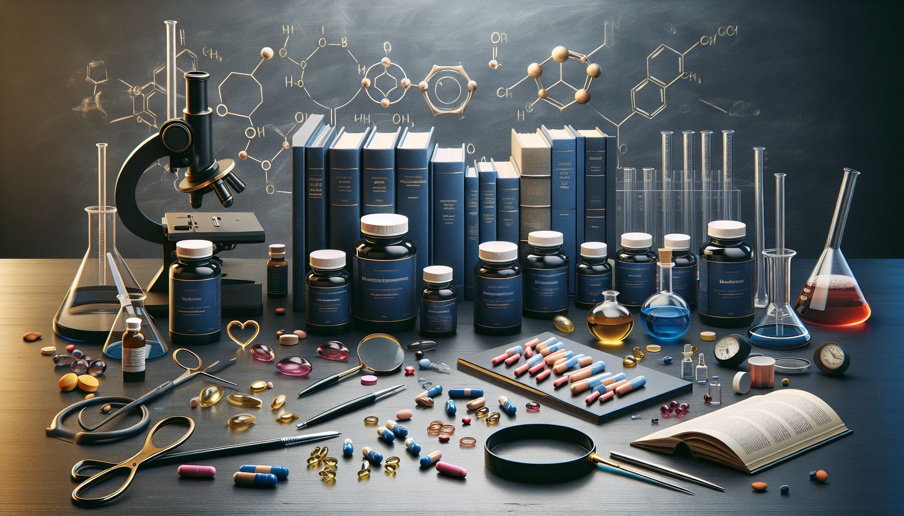 Image showing various potency improvement supplements with a couple smiling in the background